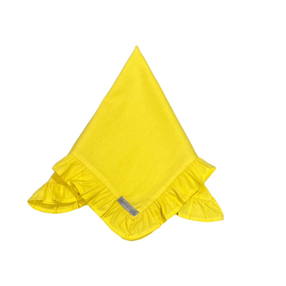 Neon Yellow Ruffle Cotton Napkin