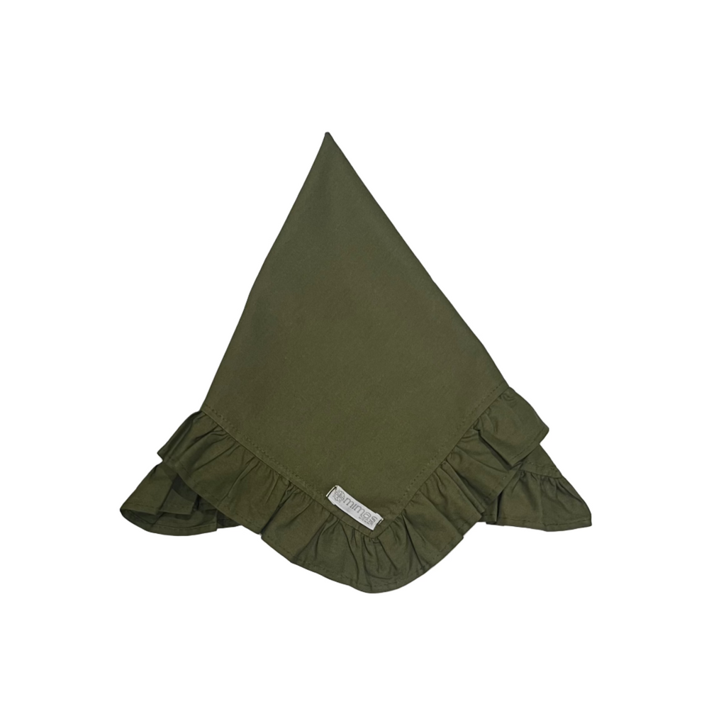 Olive Ruffle Cotton Napkin