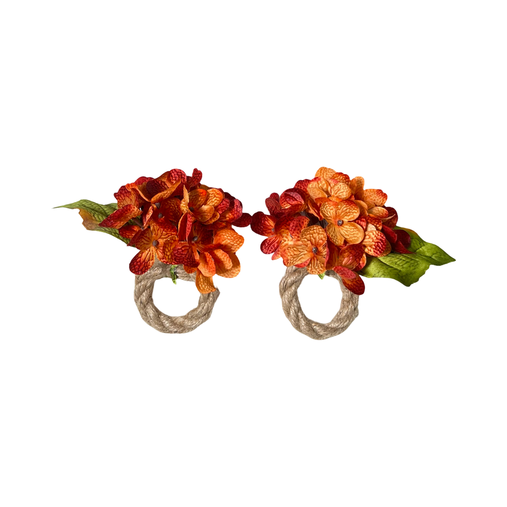 
                      
                        Orange Hydrangea Napkin Ring
                      
                    