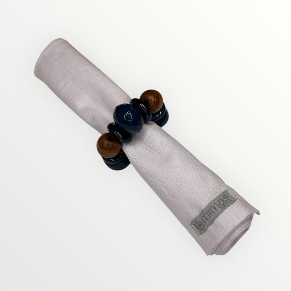 Coastal Rustic Navy Blue Napkin Ring