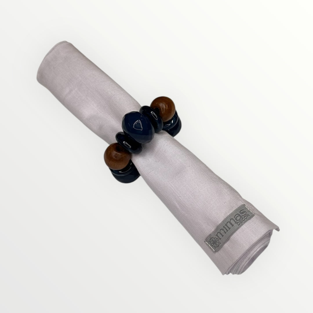 Coastal Rustic Navy Blue Napkin Ring