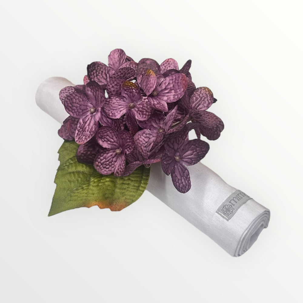 Purple Hydrangea Napkin Ring