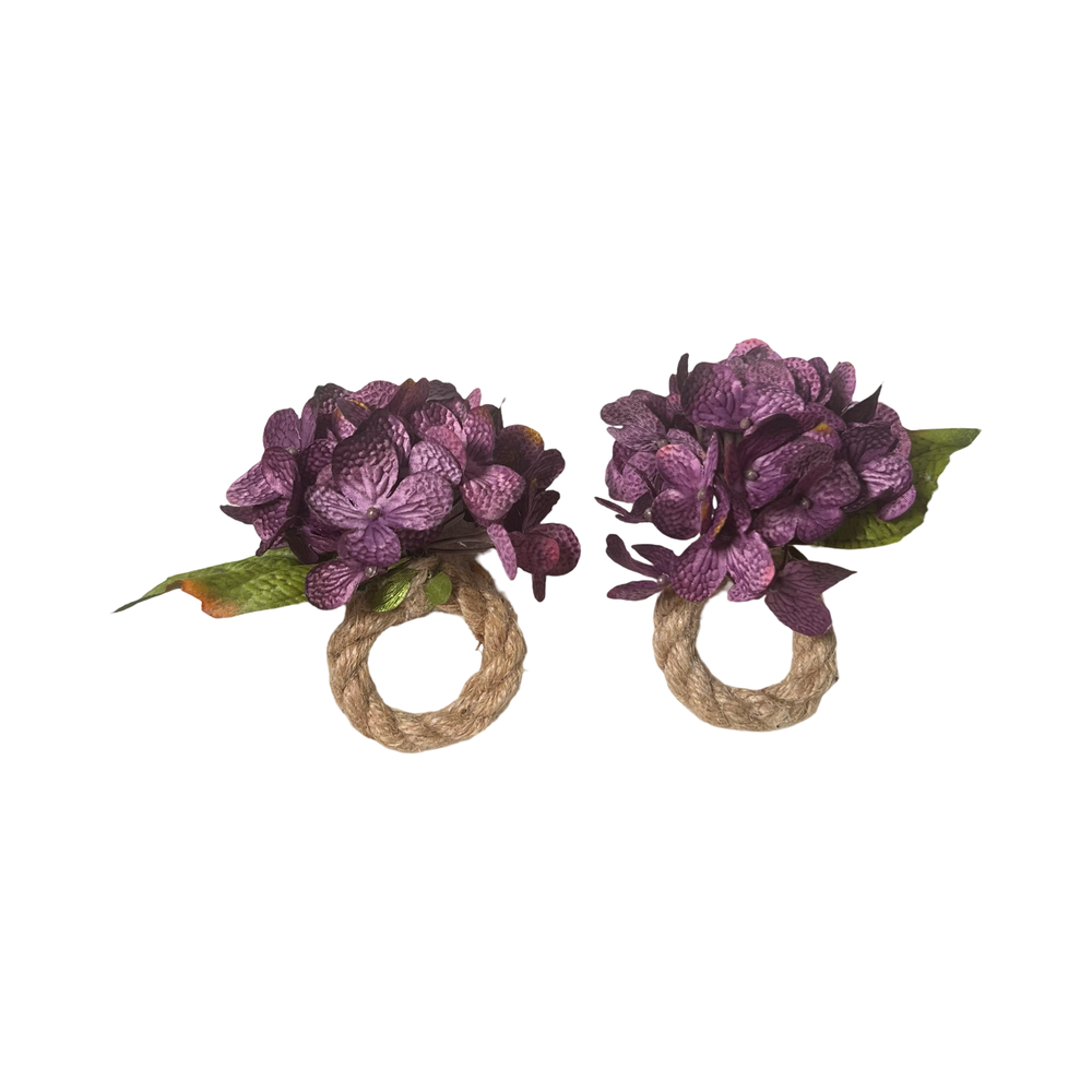Purple Hydrangea Napkin Ring