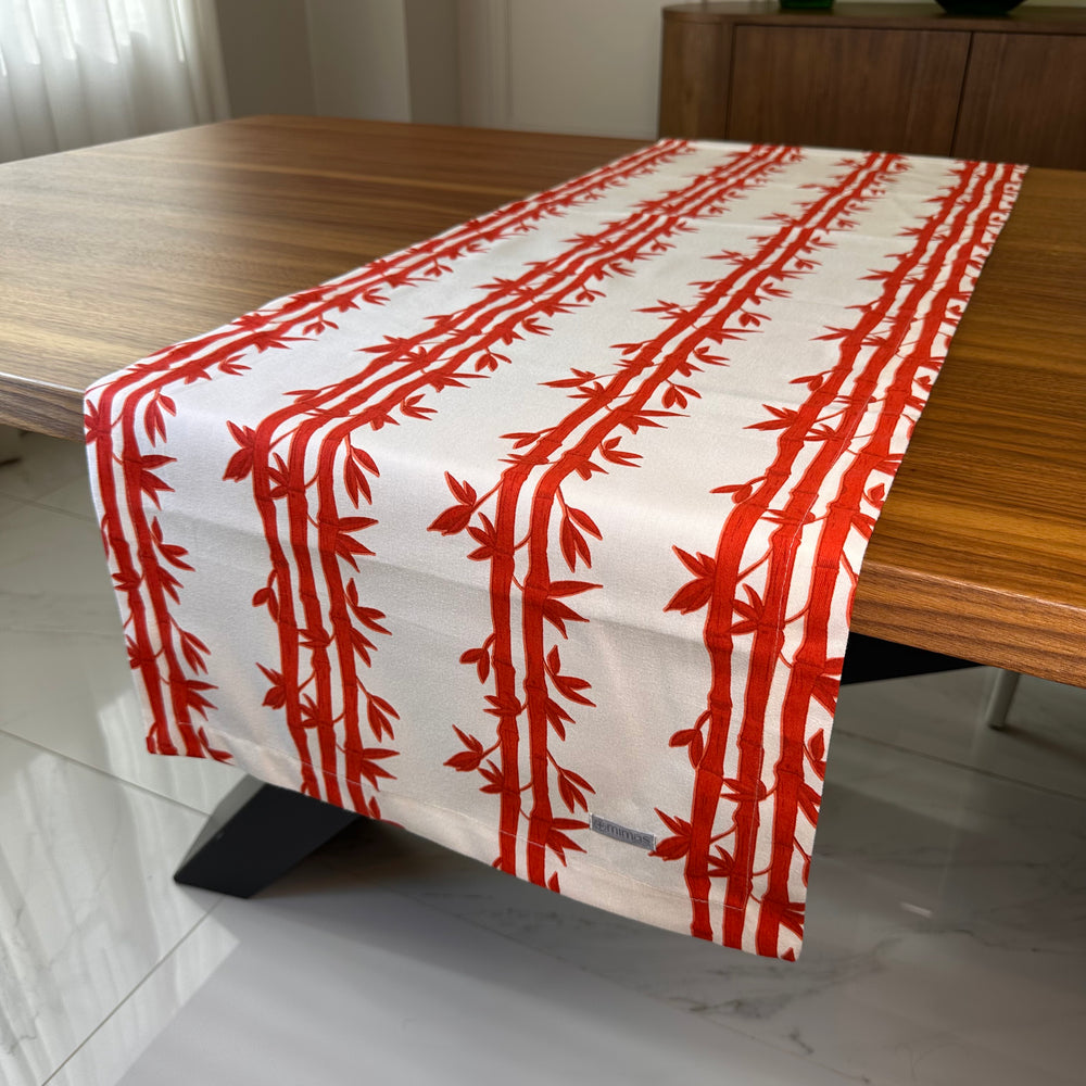 Red Bamboo Table Runner