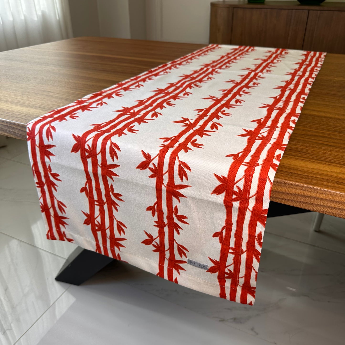 Red Bamboo Table Runner