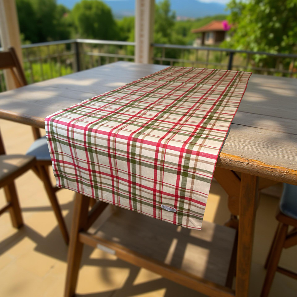 
                      
                        Red/Green Beige Plaid Table Runner
                      
                    