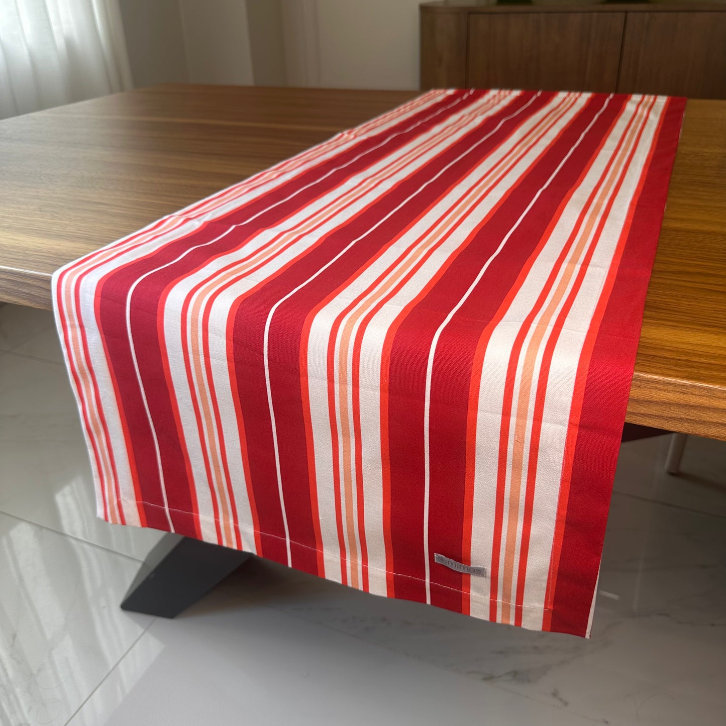 Red & Orange Stripe Table Runner