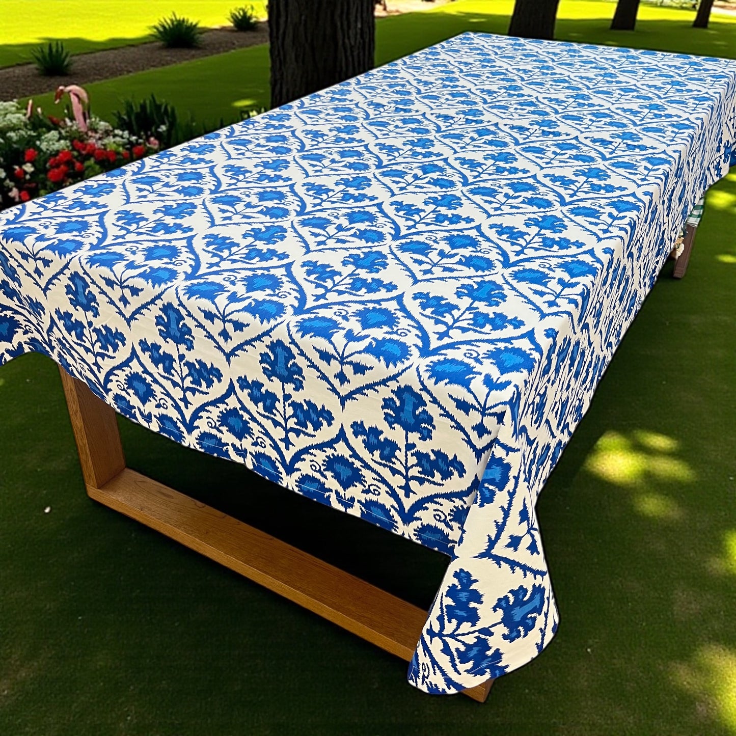 Royal Blue Provence Easy Clean Rectangular Tablecloth