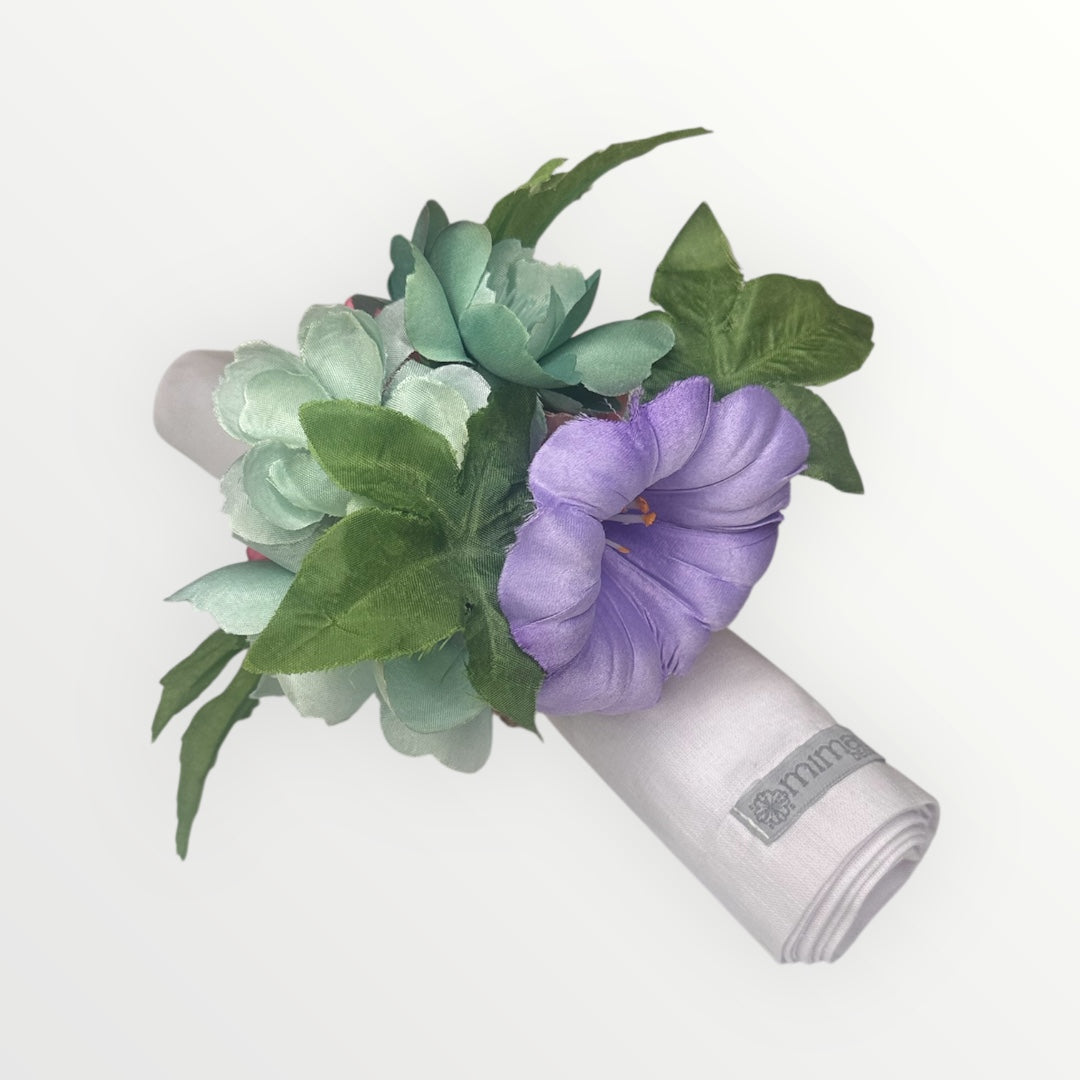 Spring Floral Bouquet Napkin Ring