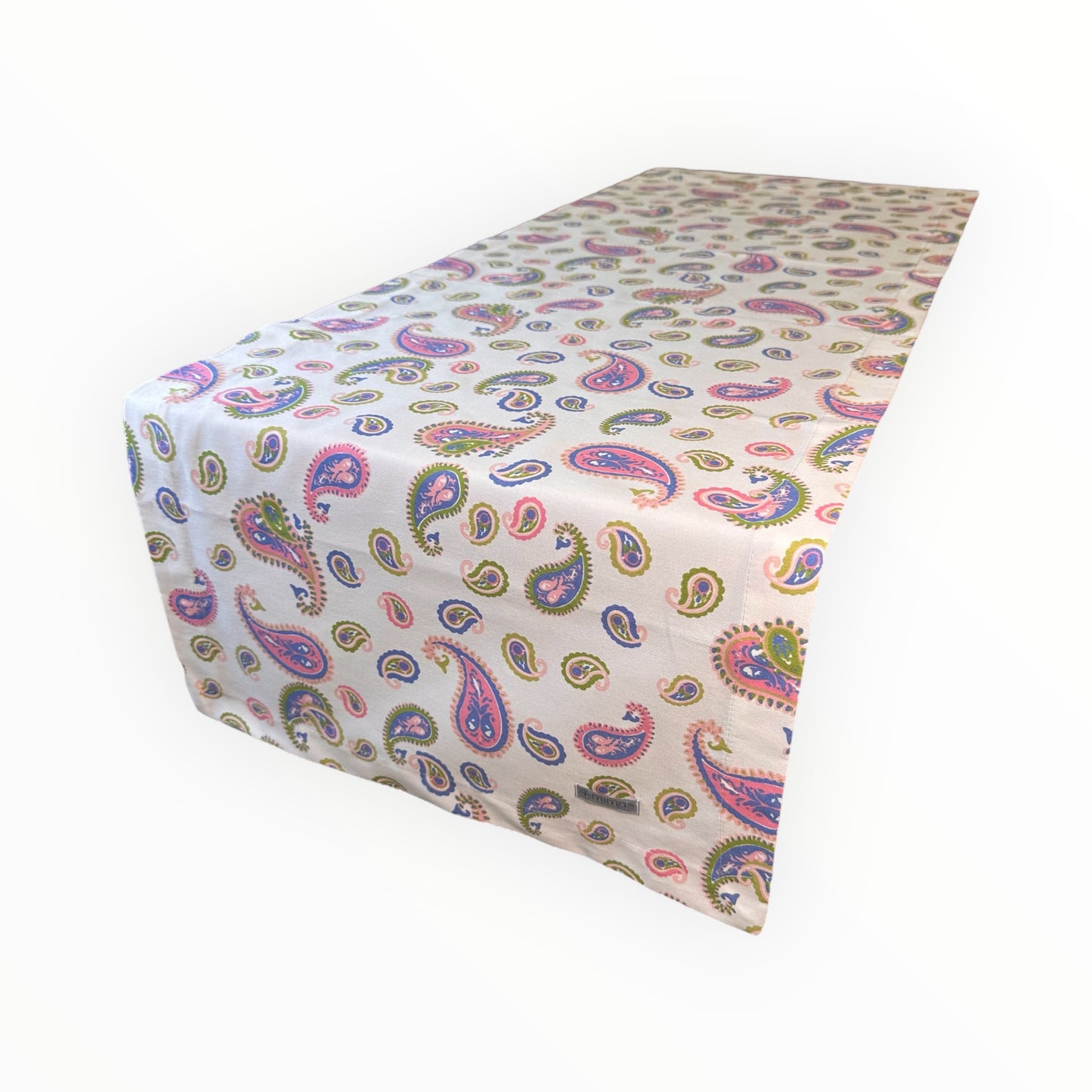 Pink, Green and Blue Paisley - Table Runner