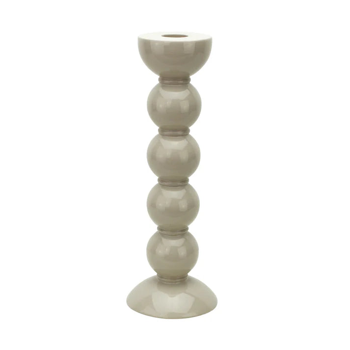 Addison Ross Tall Cappuccino Bobbin Candlestick - 24cm