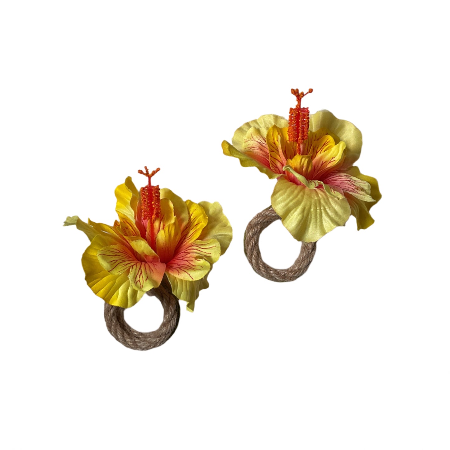 Yellow Hibiscus Flower Napkin Ring