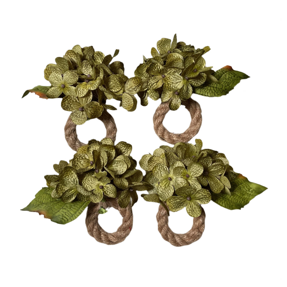 Green  Hydrangea Napkin Ring